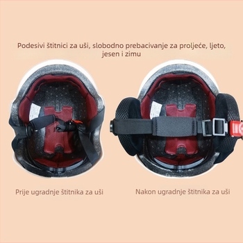 Zaštita za uši za kacige motora i električnih vozila, odvojiva ljetna kaciga koja se može pretvoriti u zimsku, otporna na vjetar, topla i sigurna za električne skutere
