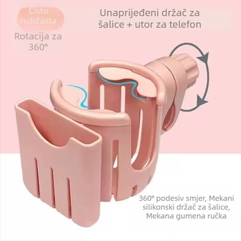 Chu Yang plastični nosač za bicikl — držač za vodu i čašu, nosač za telefon i klips za bočicu mlijeka