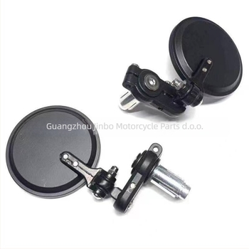 Motociklističko ogledalo za stražnji pogled - kružnog oblika, sklopiv, aluminijsko kućište, universalna prilagodba, prijenosni model