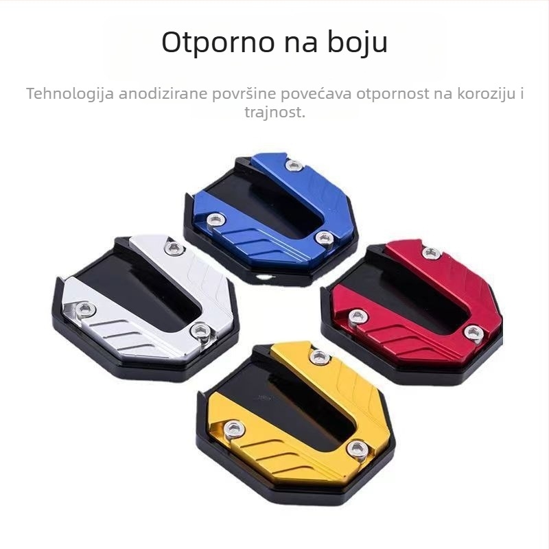 Bočna potpora s povećanom bazom za noge motocikla i električnog bicikla, univerzalni model, protuklizna podloška, bez bušenja