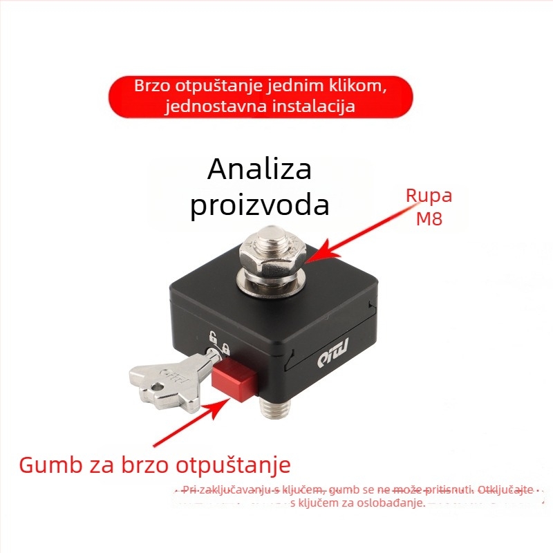 LED nosač reflektora s protivkrađnim mehanizmom brzog otpuštanja, za automobile i motocikle, aluminijski spoj