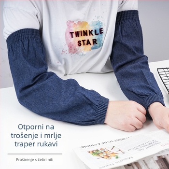 Denim rukavice za nadlaktice, unisex, protivprljavi, otporni na habanje, tie-dye obrada, deblje, za zimu, proljeće i jesen