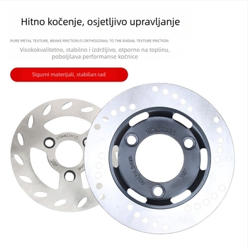 Disk za kočnice za električna vozila, motocikle i skutere; strojno obrađeni nehrđajući čelik 304; unutarnji promjer 40,5/48/58 mm; debljina 3,5-5 mm; težina 500 g