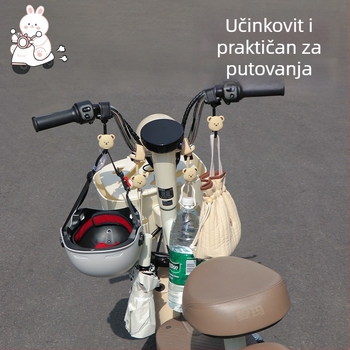 HD Prednja univerzalna kuka za električna vozila – montaža bez bušenja, držač kacige i torbe za motocikle i bicikle