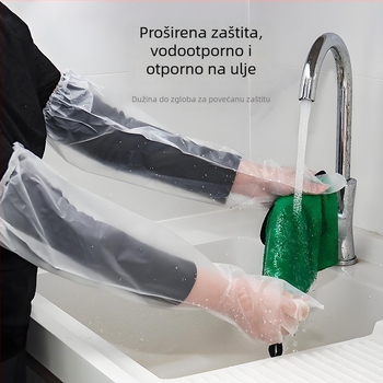 CPE dugačke rukavice — vodootporne, protuklizne i otporne na habanje, za kuhinju, pranje posuđa i pranje rublja