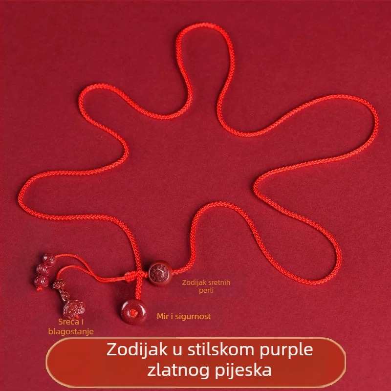 Lanac za struk s dvanaest znakova zodijaka, podesiv, unisex, etnički pleteni dizajn
