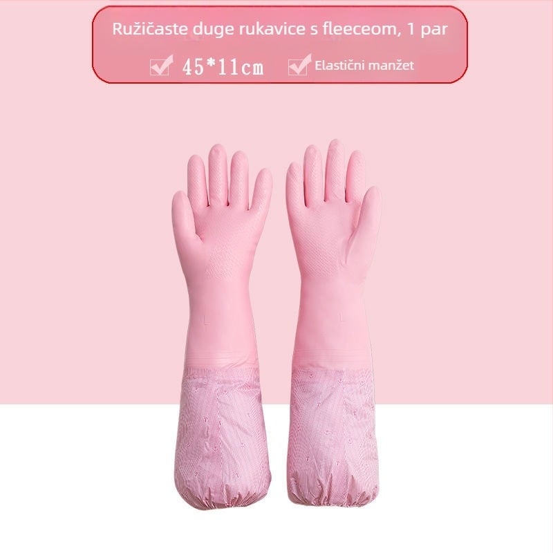 Camellia PVC Debeli Rukavice za kuhinju – Izdržljive, vodootporne