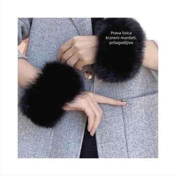 Manšeta od lisice za rukave i čizme – prava krzna, ženski zimski dodatak, jednobojni stil japansko-korejski