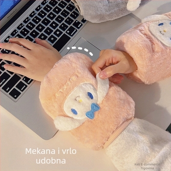 Ženski rukavi s integriranim rukavicama, topli za jesen, zimu i proljeće, karikatura uzorak