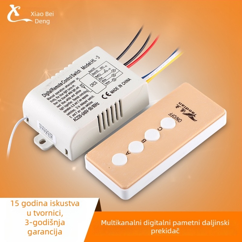 Little Bayden digitalni daljinski prekidač, 220V, jednokanalan, bežični kroz zid, CE certifikat