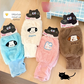 Plišane rukave za jesen/zimu, unisex, cartoon uzorak, tkanina, vezenje, funkcija protiv prljavštine