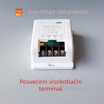 Pametni WiFi prekidač s glasovnim daljinskim upravljanjem i praćenjem potrošnje energije, 20A visoka snaga, 110-240V AC
