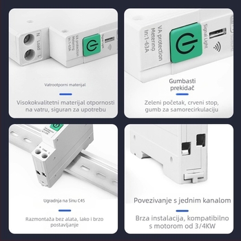 WiFi prekidač s daljinskim bežičnim upravljanjem, montažni razmak 118×72 mm, ABS ploča, napon AC220-240V, struja 5A