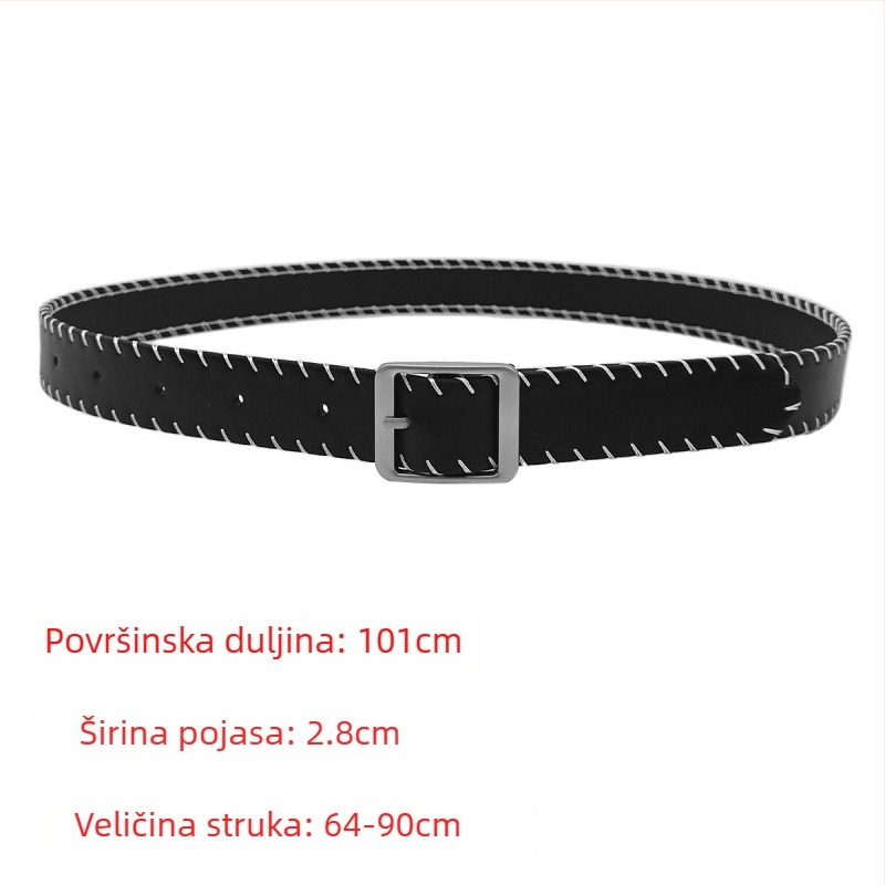 PU pojas s kopčom od legure, kopča s iglom, šuplji dizajn, svestran stil