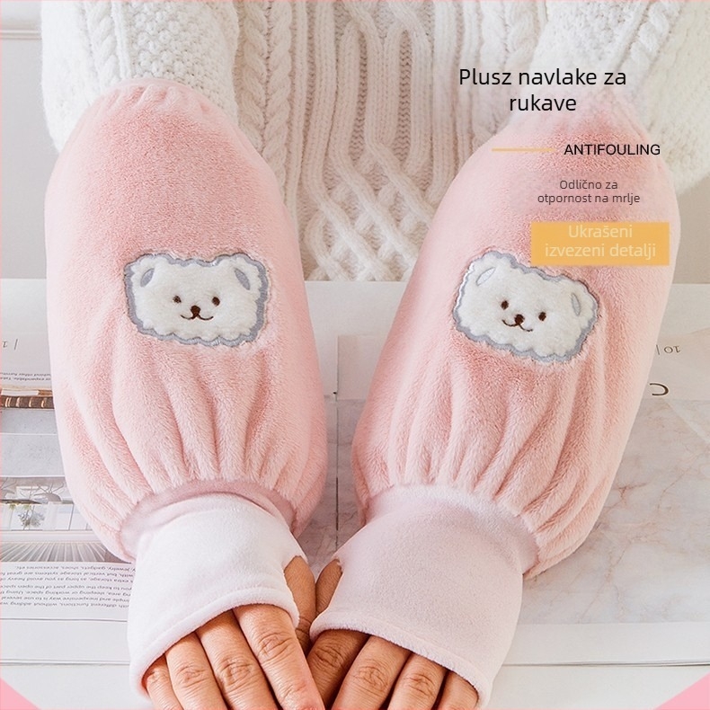 Unisex zimske rukavice-sleeve s integriranim rukavicama, jedan komad, dva u jednom topli rukav, cartoon uzorak