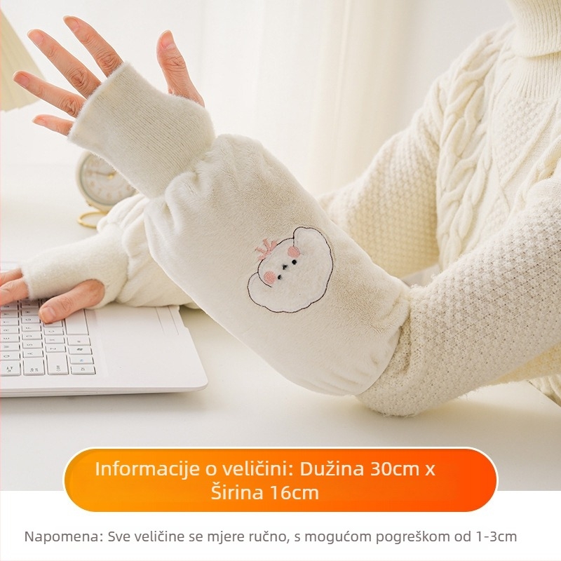 Unisex zimske rukavice-sleeve s integriranim rukavicama, jedan komad, dva u jednom topli rukav, cartoon uzorak