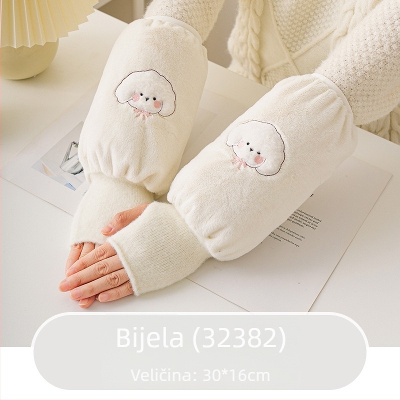 Unisex zimske rukavice-sleeve s integriranim rukavicama, jedan komad, dva u jednom topli rukav, cartoon uzorak