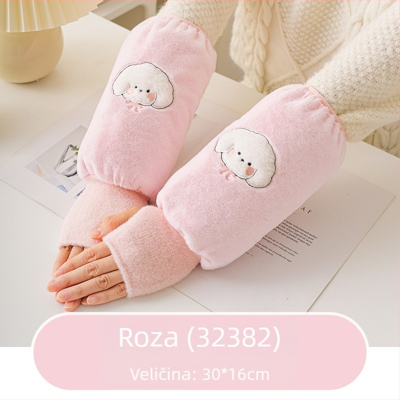 Unisex zimske rukavice-sleeve s integriranim rukavicama, jedan komad, dva u jednom topli rukav, cartoon uzorak