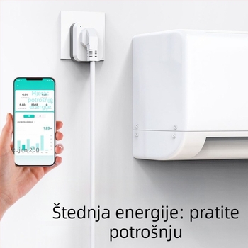 Pametna utičnica za klima uređaj — 16A, AC110/250V, 2200W, bakreno tijelo, 89 g