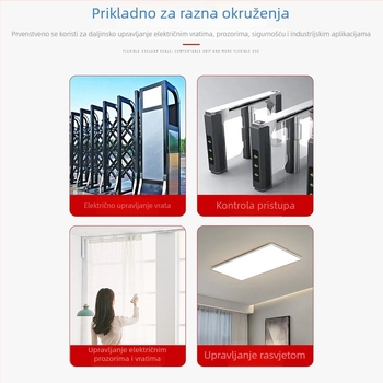 Bežični prekidač s daljinskim upravljačem, model GVRK04S-12, CE certifikat, radna temperatura -20 do 65°C