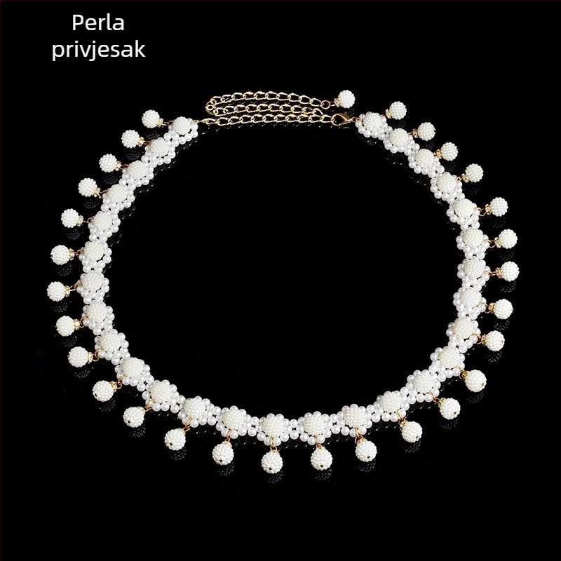 Pojas za belly dance, metalna osnova, ukrašena kristalima i perlama, sjajna površina, svestran stil, s jednim omotom oko struka