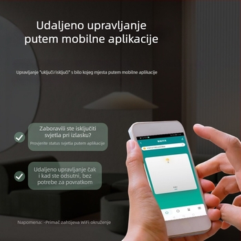 Bežični daljinski prekidač za rasvjetu, vodootporan za kupaonicu, -40 do 70 °C, pogodnan za kuće, urede i hotele, s certifikatom IC/ROHS/FCC/UKCA