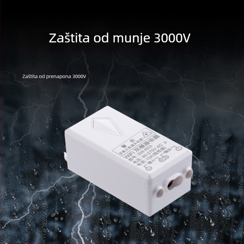 Bežični daljinski prekidač za rasvjetu, vodootporan za kupaonicu, -40 do 70 °C, pogodnan za kuće, urede i hotele, s certifikatom IC/ROHS/FCC/UKCA