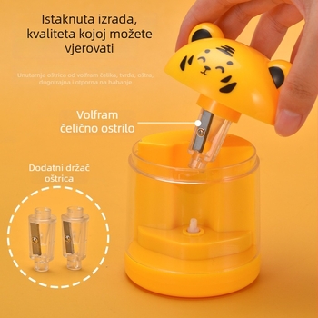 Električni oštrač olovaka s dizajnom životinje, model 60, plastično tijelo