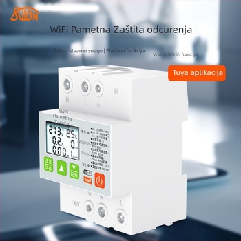 Quick Pass WIFI inteligentan prekidač kruga s zaštitom od prenaponske/undervoltage, zaštita od curenja struje i udara, APP upravljanje, automatsko ponovno uključivanje, PA66 kućište, 85-265V AC, 85-240V 3C certificiranje