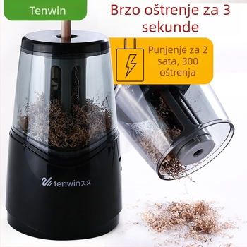 Električni oštrilac za olovke 8010 – električni pogon, ABS kućište, pakiranje u kartonskoj kutiji