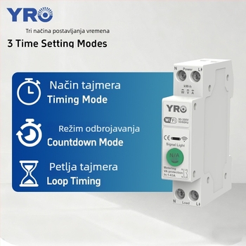 Pametni Wi‑Fi prekidač s upravljanjem putem aplikacije, 230V, 63A, CE