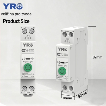 Pametni Wi‑Fi prekidač s upravljanjem putem aplikacije, 230V, 63A, CE