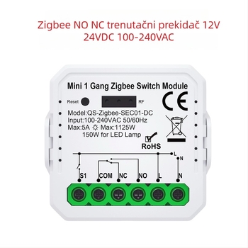 SZZM Zigbee pametni prekidač sa suhim kontaktom, 100-240V AC, 5A