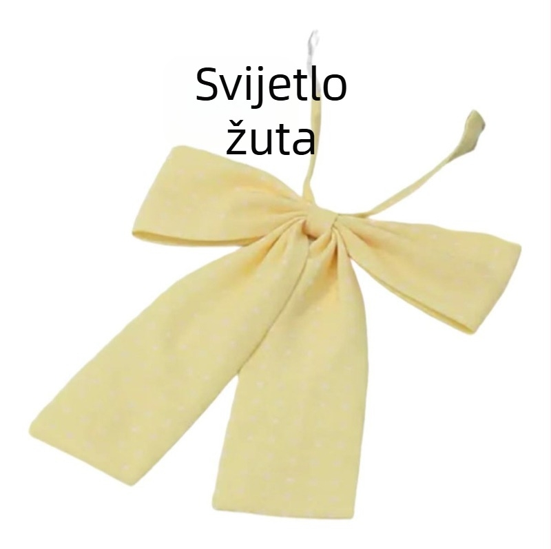 Dodatak za kragnu u obliku cvijeta, poliester, točkasti uzorak, tisak, oblik plosne glave, širina čvora: ekstra široka