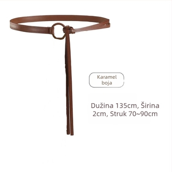 Ženski kaiš za struk od PU kože u retro stilu, spona od legure, zatvaranje igličastim kopčom (pin buckle), širina 2-4 cm, ručna izrada, dekorativan dodatak za traperice i suknje
