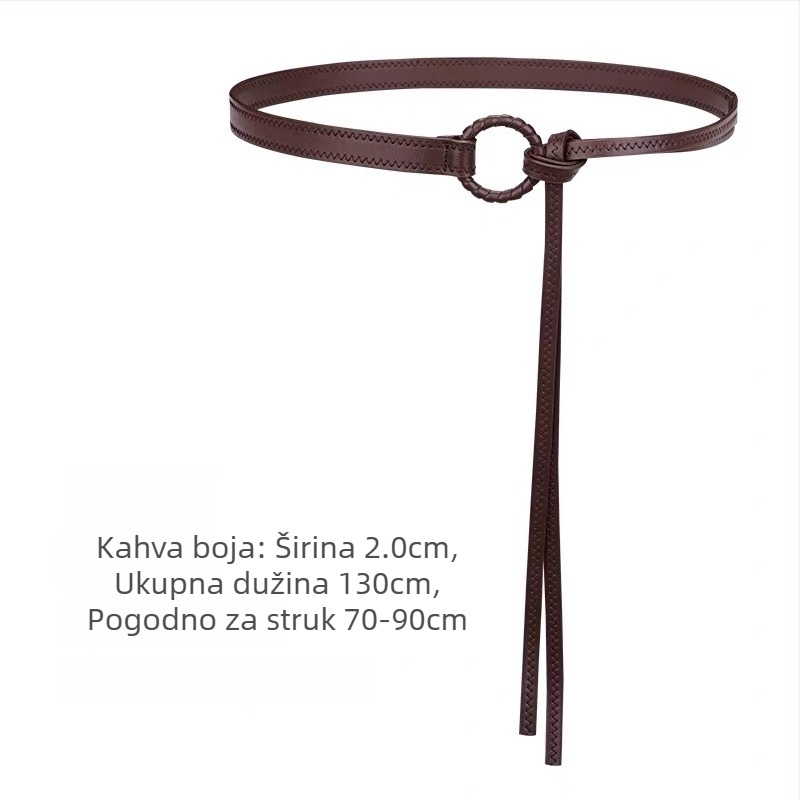 Ženski kaiš za struk od PU kože u retro stilu, spona od legure, zatvaranje igličastim kopčom (pin buckle), širina 2-4 cm, ručna izrada, dekorativan dodatak za traperice i suknje