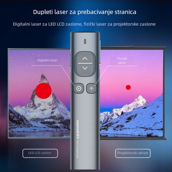Norwii PPT lasersko daljinsko pero za mijenjanje stranica za nastavnike, ABS+PC, ispis logotipa i prilagodba