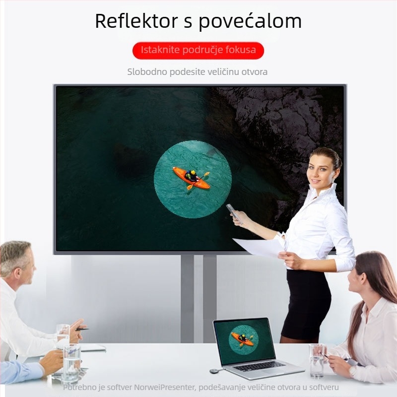 Norwii PPT lasersko daljinsko pero za mijenjanje stranica za nastavnike, ABS+PC, ispis logotipa i prilagodba