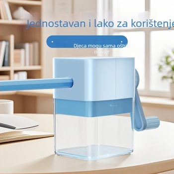 Ručni oštrač olovke — za osnovnu školu, plastika, geometrijski oblik, 200 g