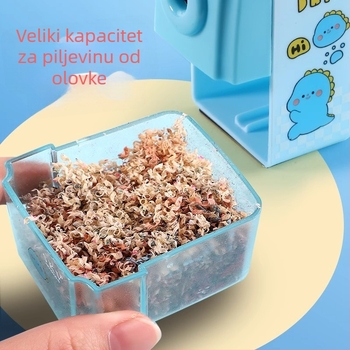 Xudele oštrilica za olovke - ručna, s okretanjem, plastično kućište, za djecu, za osnovnu školu