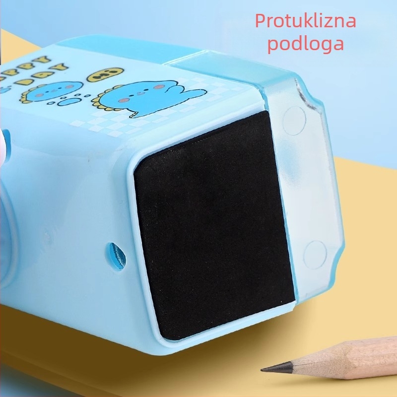 Xudele oštrilica za olovke - ručna, s okretanjem, plastično kućište, za djecu, za osnovnu školu