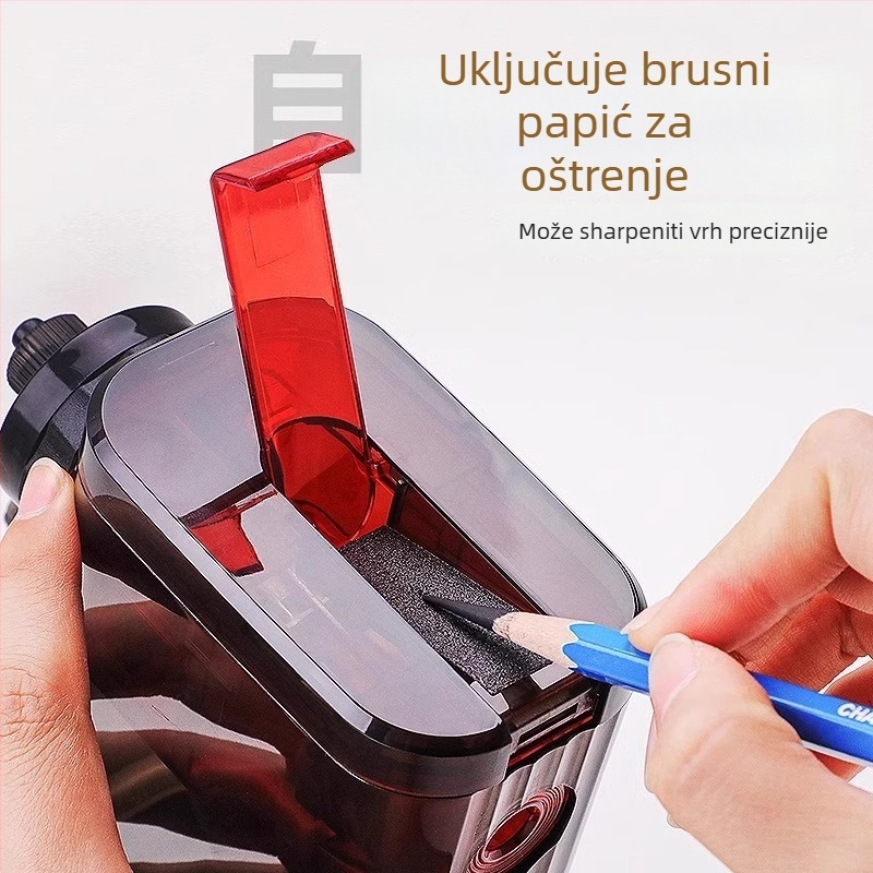 Reversal Oštrilo za olovke za skicu, prijenosno ručno oštrilo, model Yf9190bkt, plastično kućište, težina 131 g