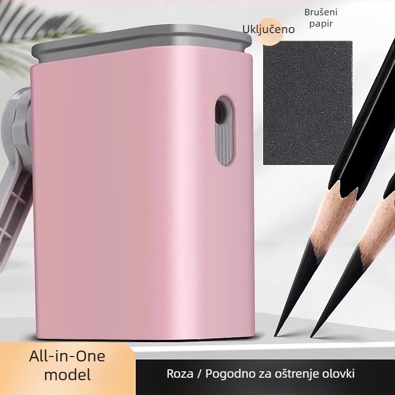 Reversal Oštrilo za olovke za skicu, prijenosno ručno oštrilo, model Yf9190bkt, plastično kućište, težina 131 g