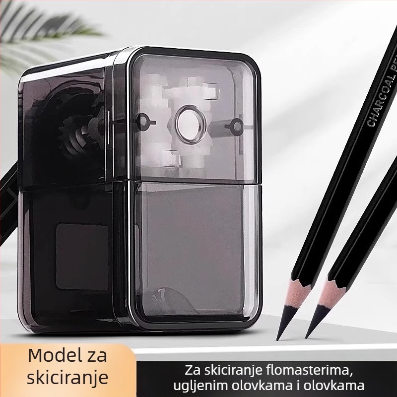 Reversal Oštrilo za olovke za skicu, prijenosno ručno oštrilo, model Yf9190bkt, plastično kućište, težina 131 g