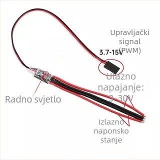 PWM daljinski upravljani prekidač, digitalni, 2–20A, 3–30V, PWM signalno upravljanje za UAV-ove i vodne pumpe