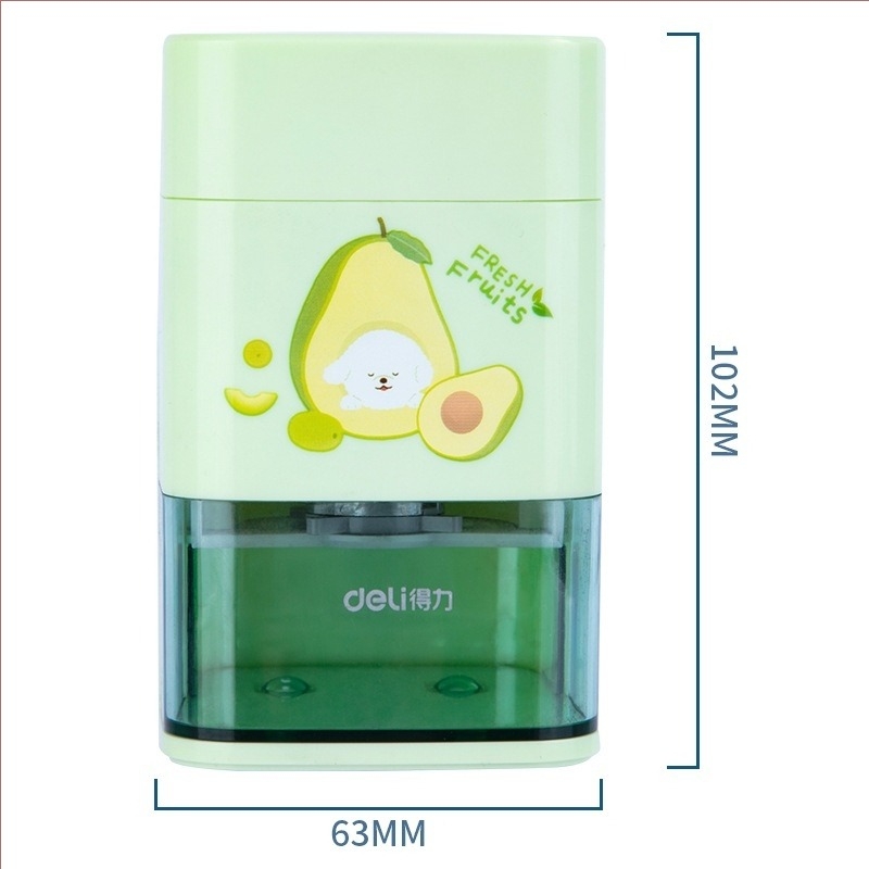 Deli oštrilo za olovke - ručni mehanizam, za učenike, plastično kućište, model Deli71154