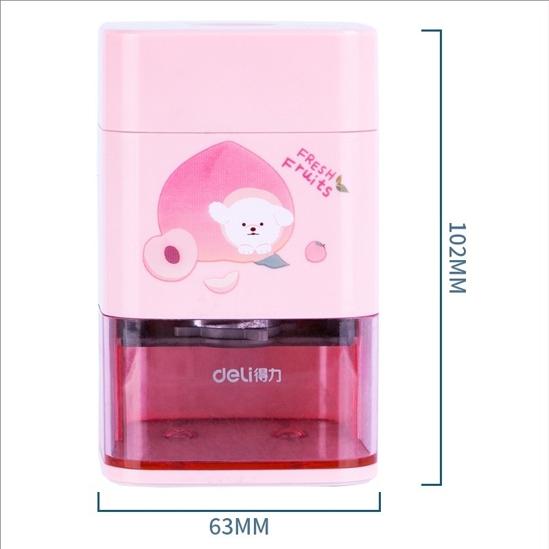 Deli oštrilo za olovke - ručni mehanizam, za učenike, plastično kućište, model Deli71154