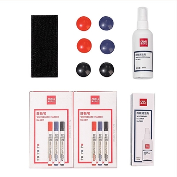 Deli MB402 set dodataka za bijelu ploču – uredska uporaba (plastično kućište; širina linije 1–3 mm; uredska uporaba)