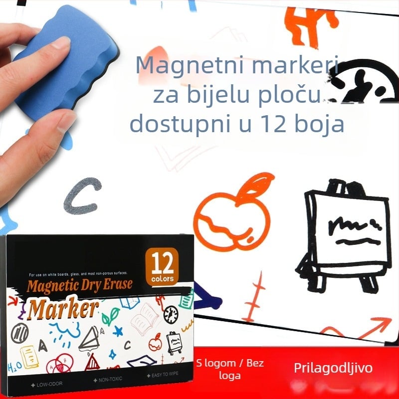 Marker za ploču, model 208, plastično kućište, tiskano logotip, pakirano u kutiji, širina linije 2