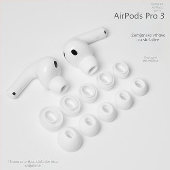 AirPods Pro 3 silikonske kapice za uši – zamjenski navlake za slušalice, 30% smanjenje buke, izolacija zvuka, poboljšanje kvalitete zvuka